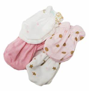 Gerber Pink & White Mittens