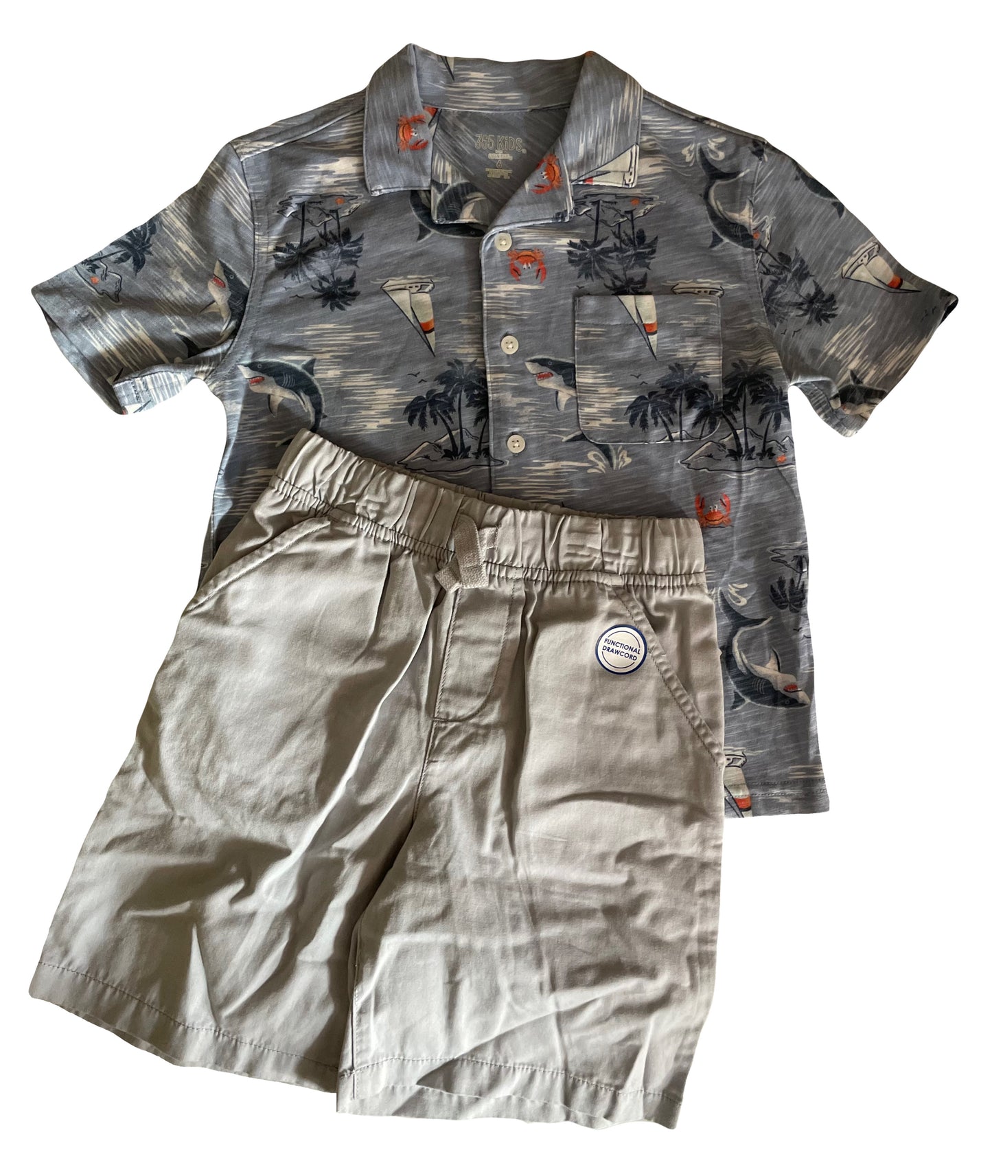 Sea Shirt Gray Pants Boy Set