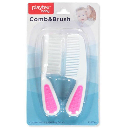 Pink and Blue Baby Comb & Brush